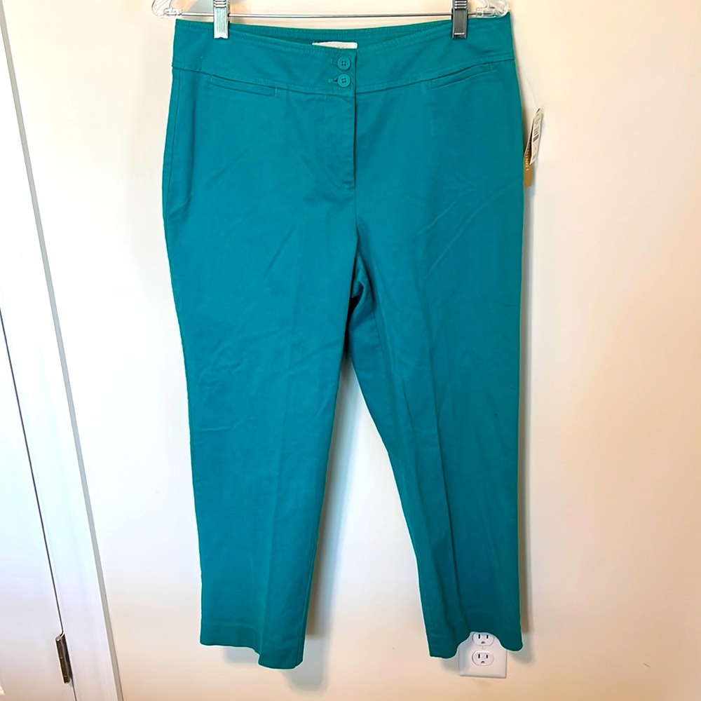 Talbots Outlet Women’s Pants / Brand NWT / Size 10 / Color Teal Green / Stretchy